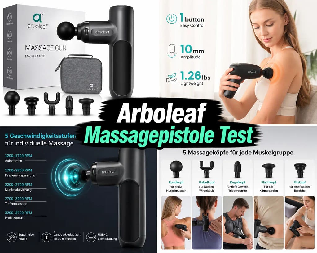 Arboleaf Massagepistole Test – Der umfassende Ratgeber zur Muskelentspannung