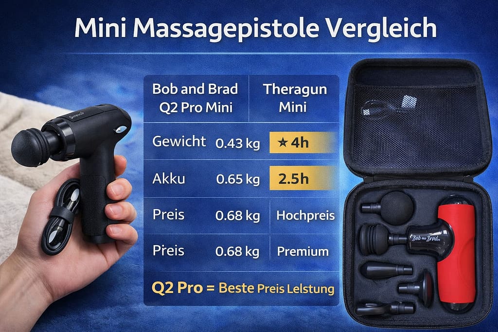 Bob and Brad Q2 Pro Mini Massagepistole Test – Die ideale Massage für unterwegs