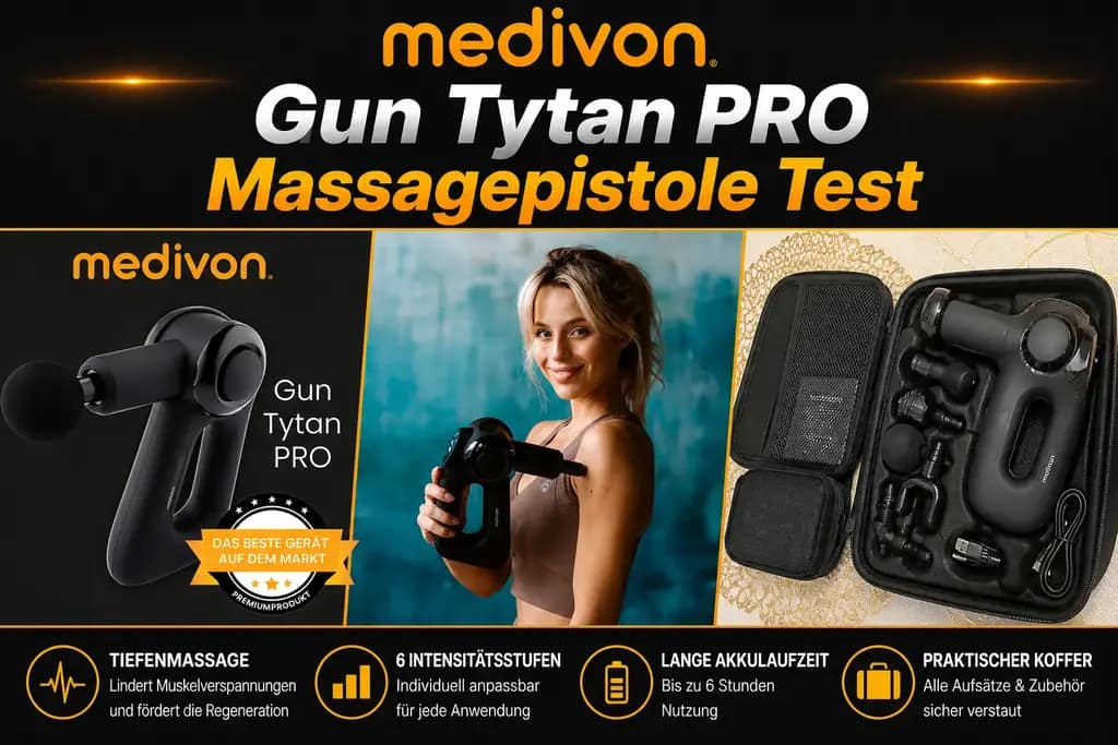 Medivon Gun Tytan PRO Massagepistole Test – Kraftvolle Technologie für Entspannung und Regeneration