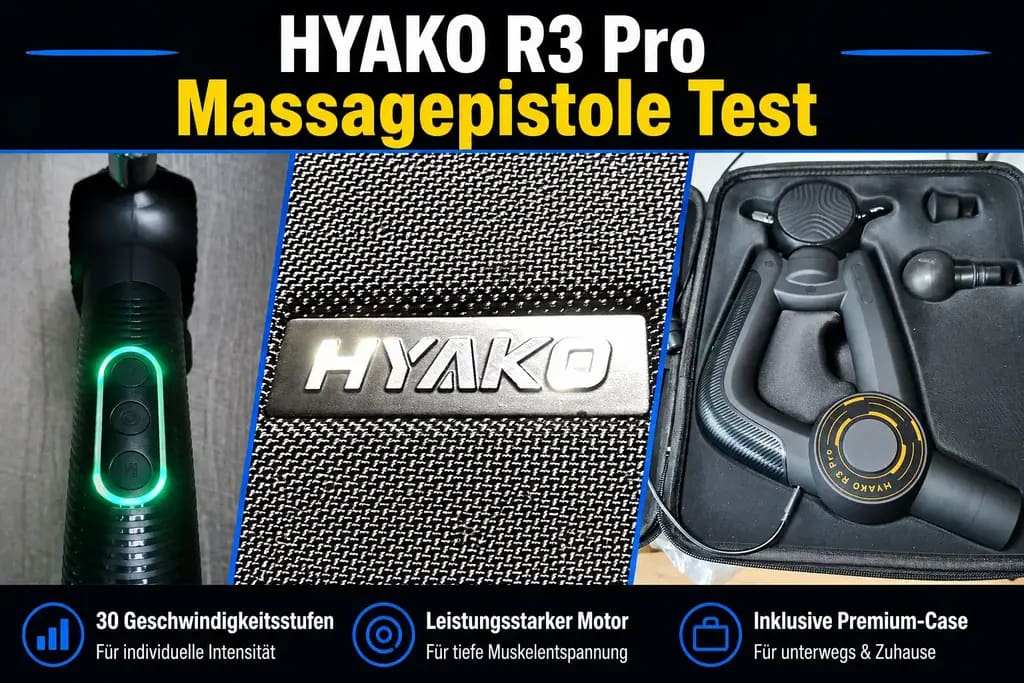 HYAKO R3 Pro Massagepistole Test – Hochwertige Massage für Muskelentspannung und Regeneration
