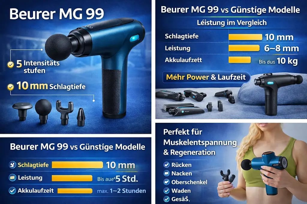Beurer MG 99 Massagepistole Test 2026 – Erfahrungen, Bewertung, Vergleich & Kaufberatung