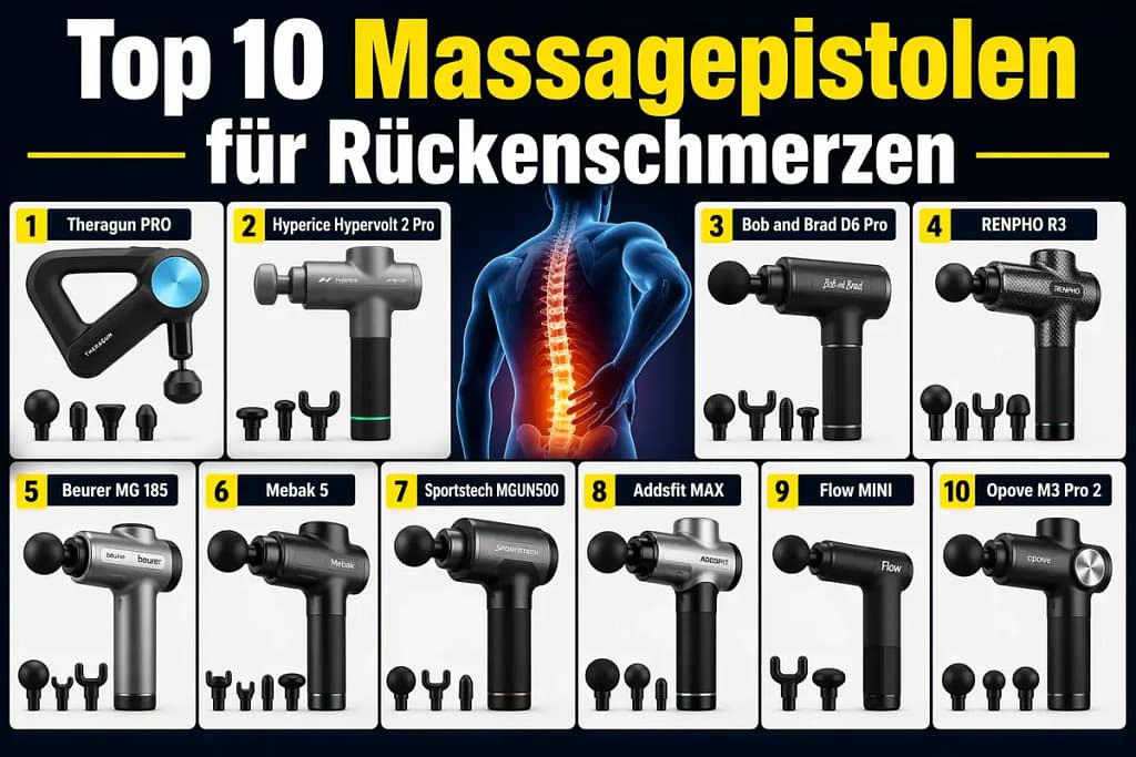 Top 10 Massagepistolen für Rückenschmerzen – Ultimativer Guide
