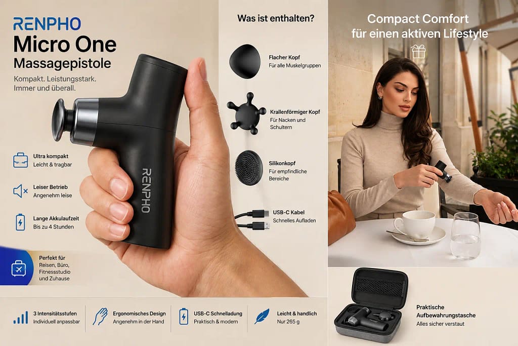 RENPHO Micro One Massagepistole Test und Vergleich 2026