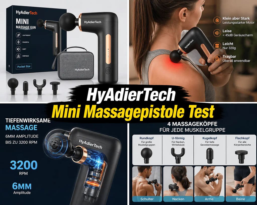 HyAdierTech Mini Massagepistole Test – Kompakt, leistungsstark und vielseitig